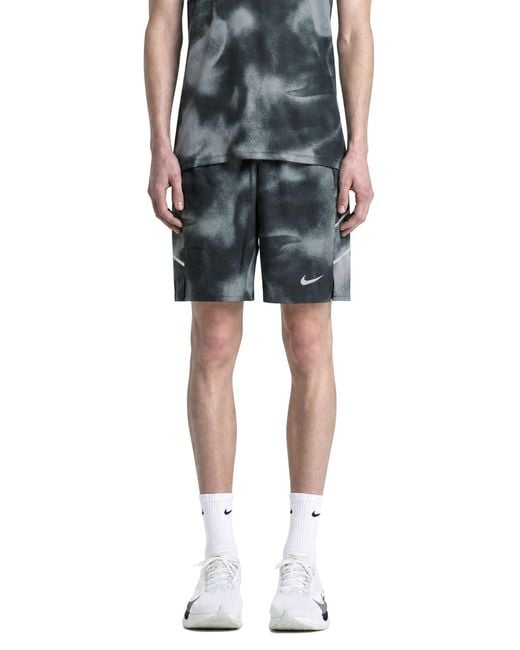 Nike Blue Miler Dri-Fit Running Shorts for men