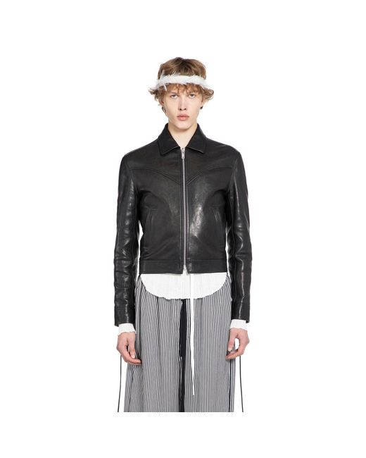 Ann Demeulemeester Black Ulv Western Jacket for men
