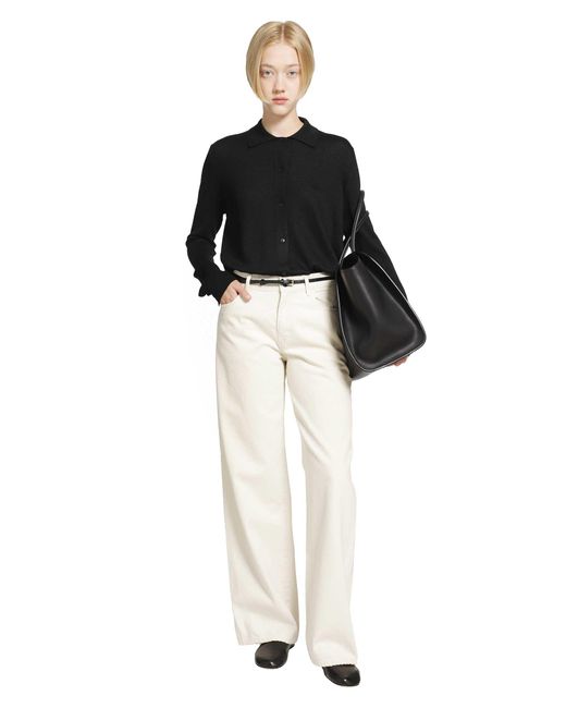 The Row Black Ocari Top