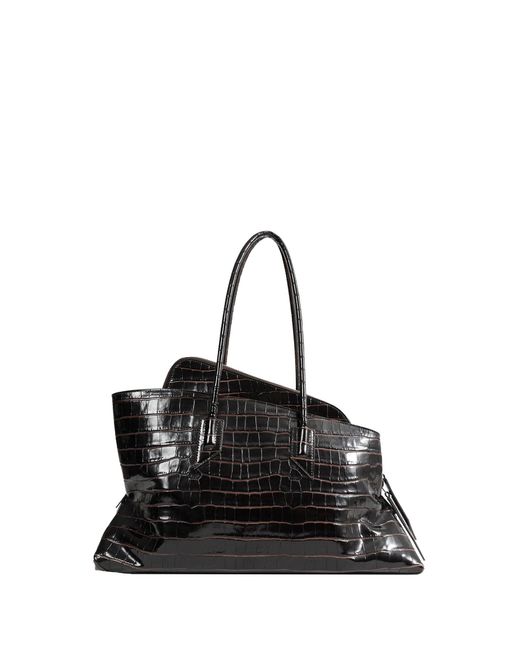 The Attico Black La Passeggiata Medium Top Handle Bag