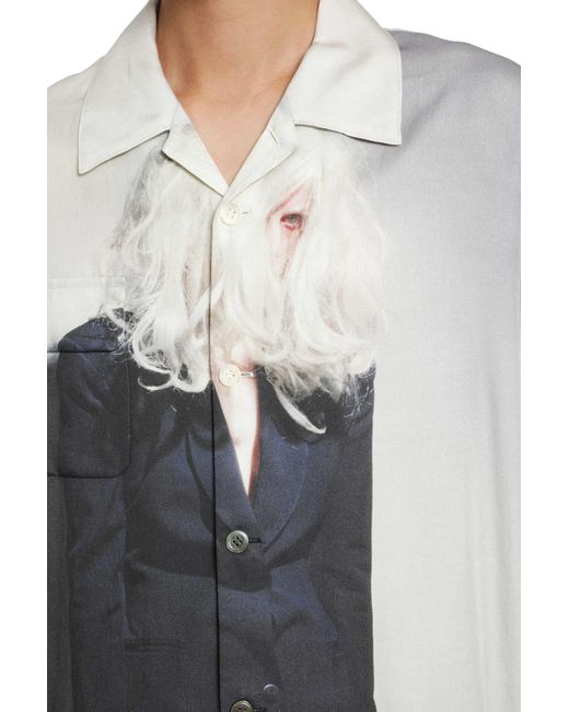 Undercover Gray Cindy Sherman Rayon Shirt for men