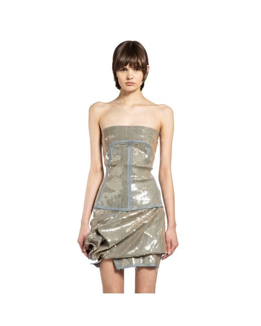 Rick Owens Gray Temple Bustier Top