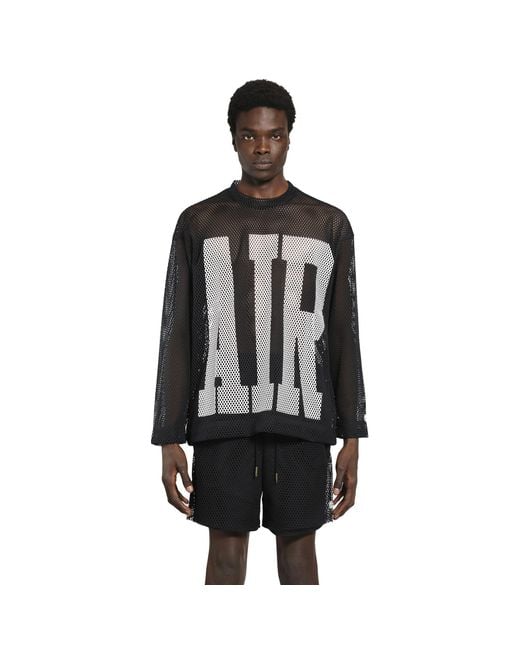 Nike Jordan X Union X Fragment Long Sleeve Jersey Top in Black for