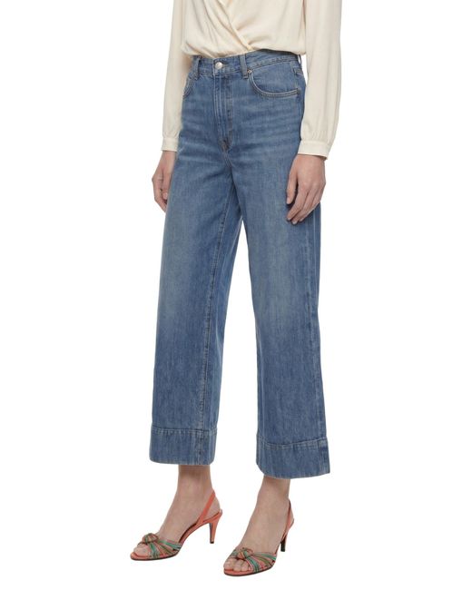 Valentino Blue Cropped Flare Jeans