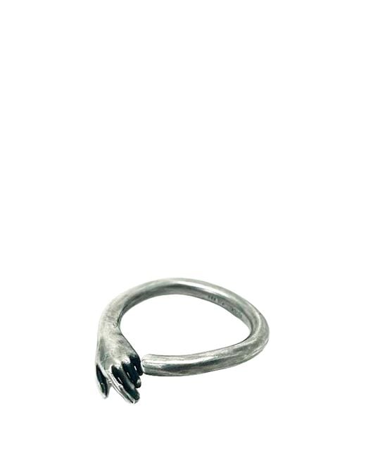 Ann Demeulemeester Metallic Paju Hand Ring for men