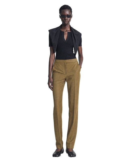 Max Mara Green Stretch Cotton Trousers