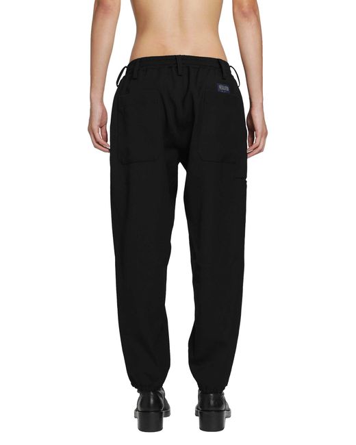 Yohji Yamamoto Black Re Rib Single Welt Pocket Pants for men