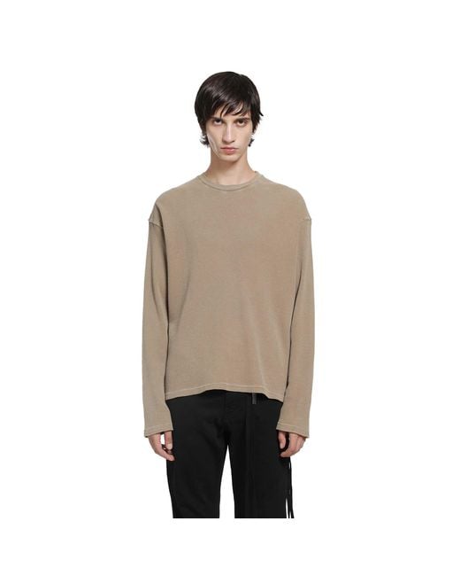 Ann Demeulemeester Natural Emil 'The Velvet Evening' Long Sleeve T-Shirt for men