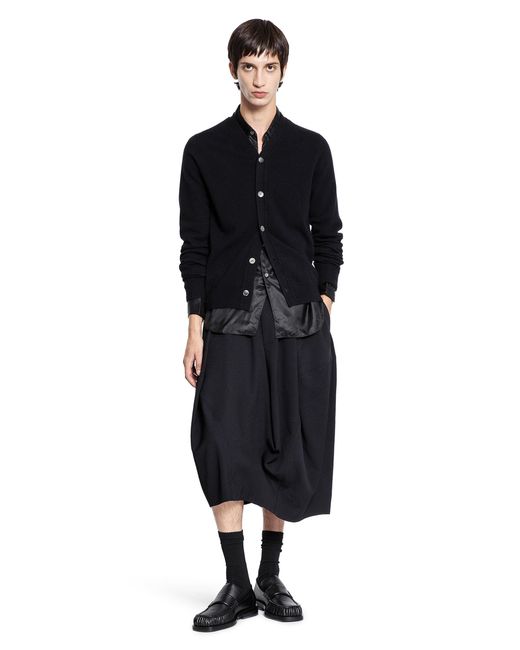 Comme des Garçons Black Lambswool Cardigan for men
