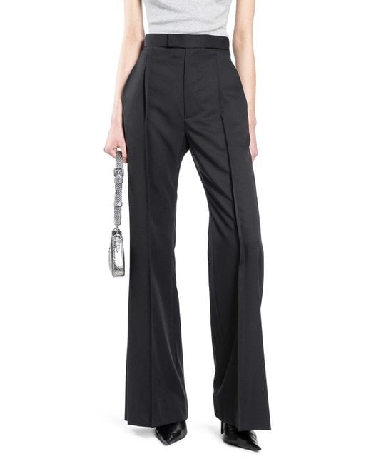 Vivienne Westwood Blue Pleated Wool Twill Wide Leg Trousers
