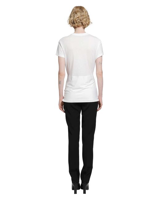 Totême White Tie-Waist Jersey Top