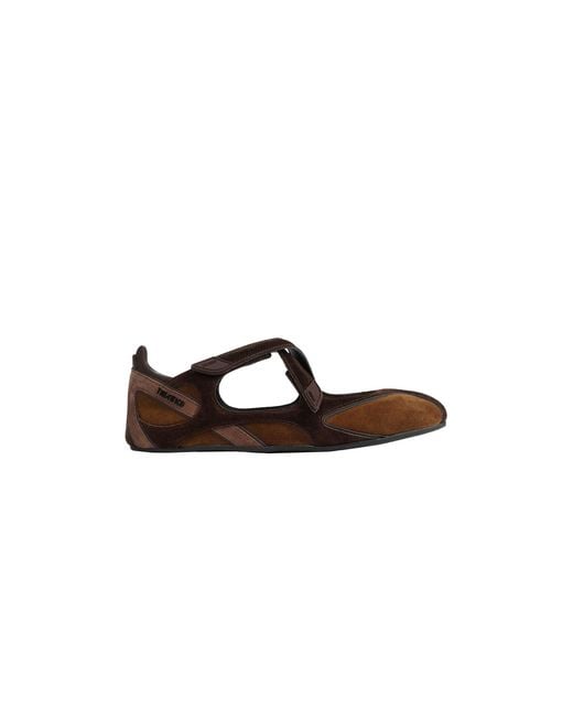 The Attico Brown Floor01 Ballerina Flats