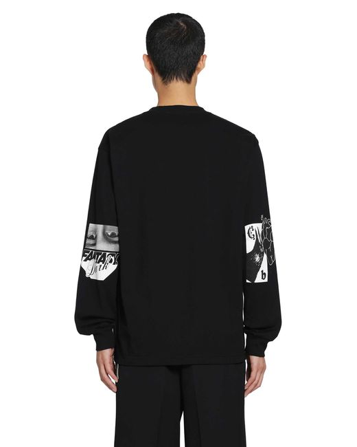 Undercover Black Up2F4809 Long Sleeve T-Shirt for men