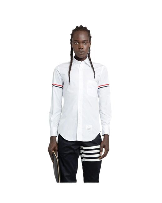 Thom Browne White Classic Button-Down Shirt for men