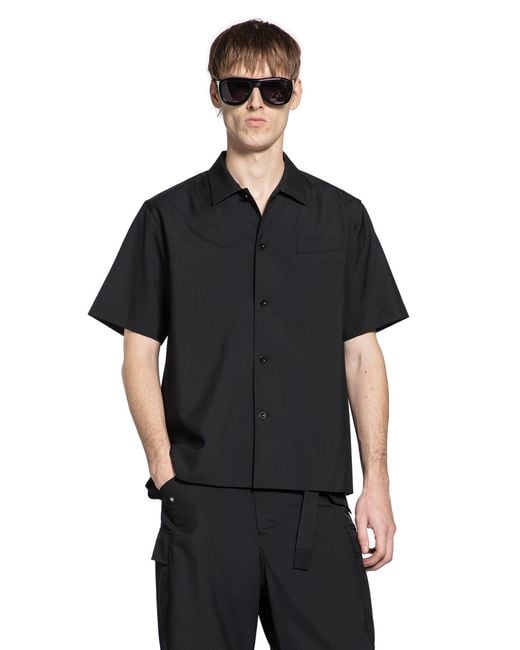 Sacai Black Suiting Shirt for men