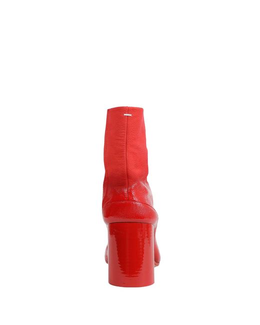 Maison Margiela Red Tabi Ankle Boots
