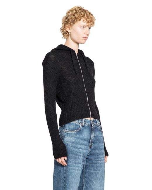 Our Legacy Black Fuzzy Alpaca Compact Hood
