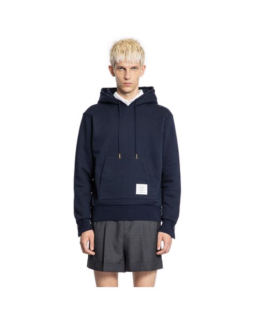 Thom Browne Blue Classic Loopback Rwb Hoodie for men