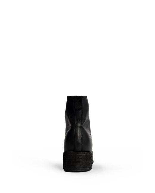 Guidi Black Front Zip Leather Ankle Boots for men
