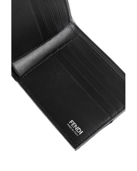 Fendi Black Ff Jacquard Wallet for men