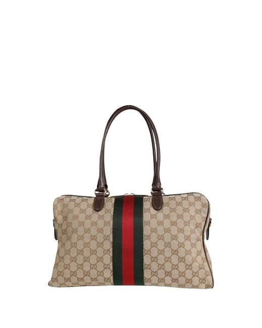 Gucci Brown Borsetto Large Boston Bag
