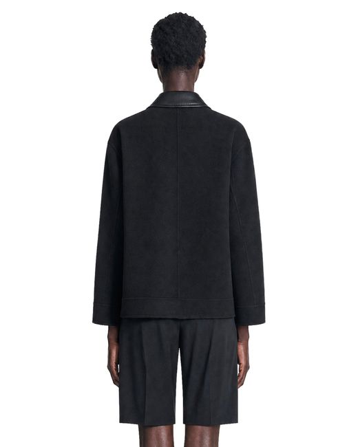 Max Mara Black Double Wool Cashmere And Silk Jacket