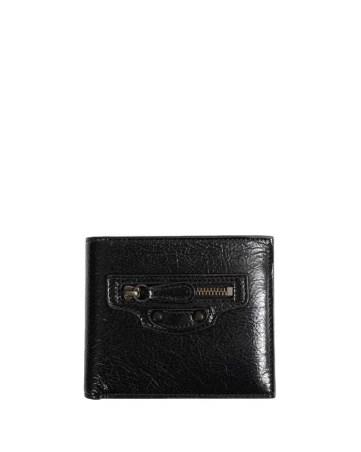 Balenciaga Black Le City Aquare Folded Wallet for men