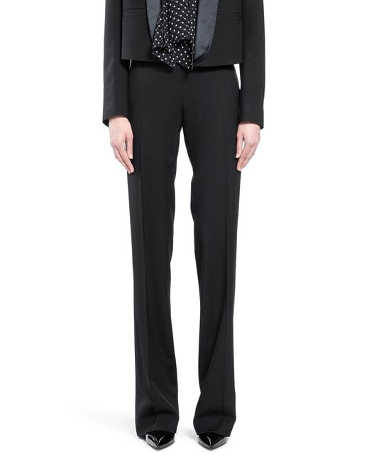 Tom Ford Black Grain De Poudre Wool Tuxedo Trousers