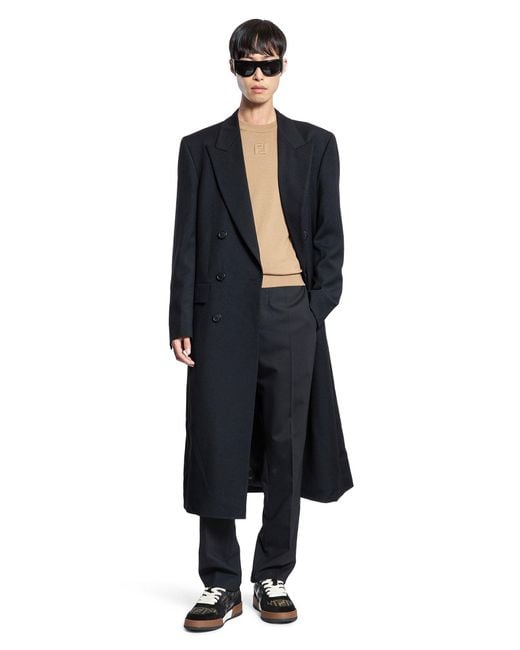 Fendi Black Sweater In Wool for men