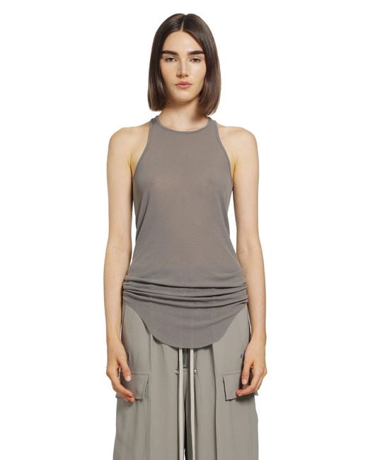 Rick Owens Gray Tower Basic Rib Tank