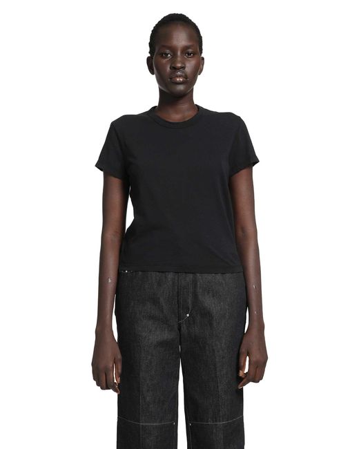 James Perse Black Shrunken Crewneck Tee