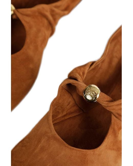 Loewe Brown Suede Ballerinas