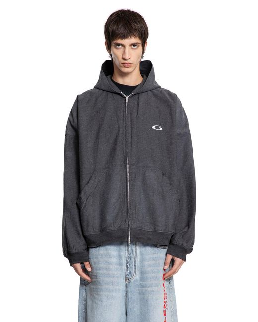 Balenciaga Gray Trompe L'Oeil Hoodie for men
