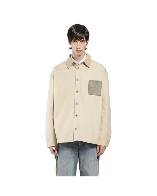 Loewe Natural Cotton Canvas Overshirt for men