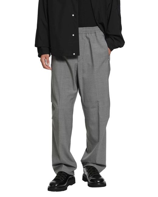 Laminar Gray Nylon Wool Trousers for men
