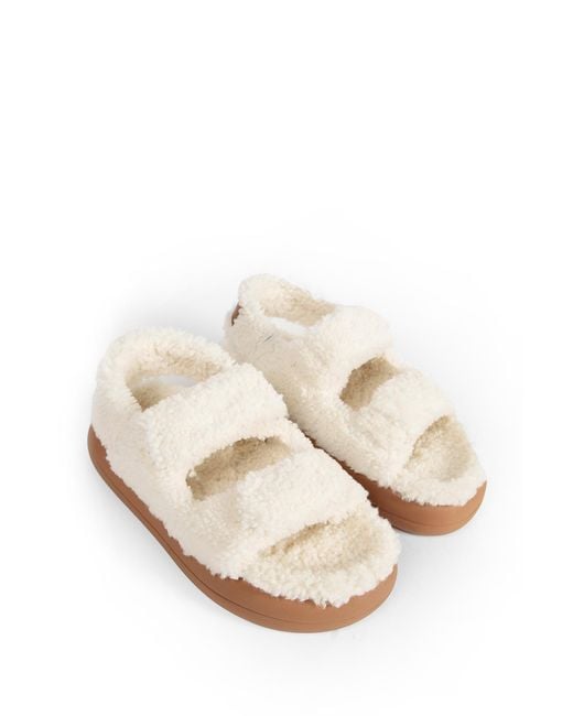 Moon Boot Pink Shearling Sandals