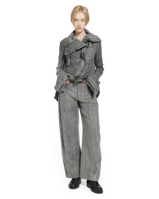 Yehuafan Gray Linen Jacket