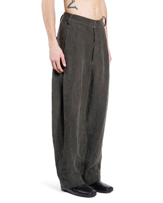 Uma Wang Black Pantaloni Patina for men