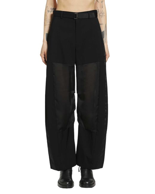 Sacai Black Wool Suiting Pants