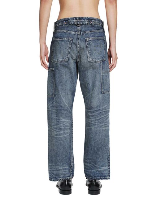 Human Made Blue Straight Denim Pants for men