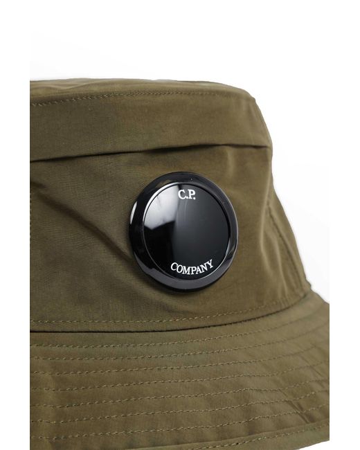 C P Company Green Chrome-R Lens Bucket Hat for men