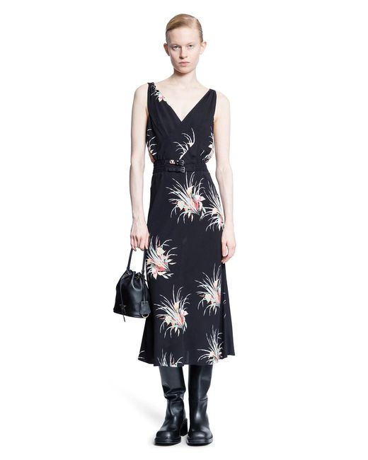 Prada Blue Printed Sablé Dress