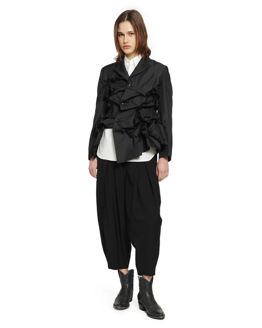 Comme des Garçons Black Gathered Single-Breasted Blazer
