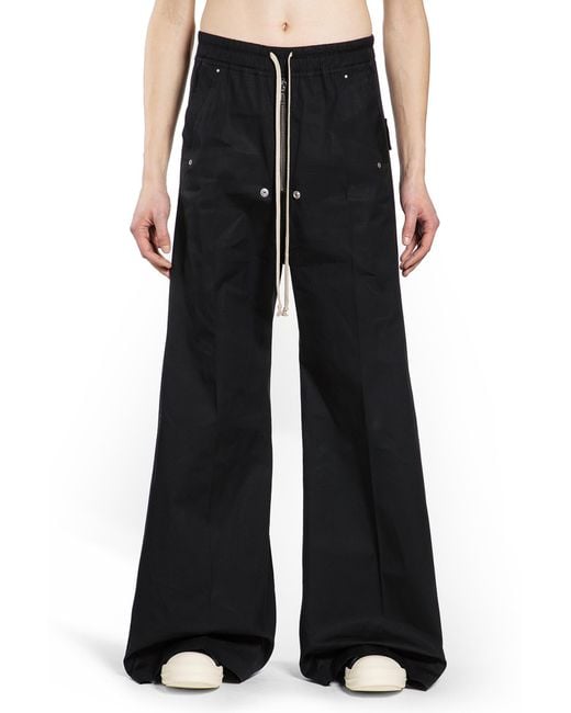 Rick Owens Black Temple Wide Bela Pants for men