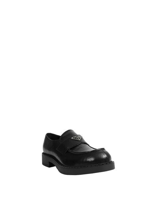 Prada Black Leather Loafers for men
