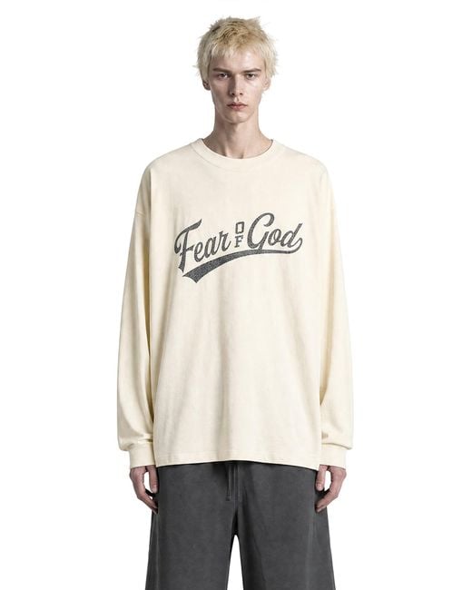 Fear Of God Natural Merch Long Sleeve Tee for men