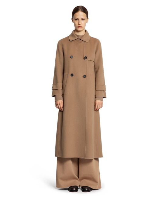 Max Mara Natural Sem Double-Breasted Coat