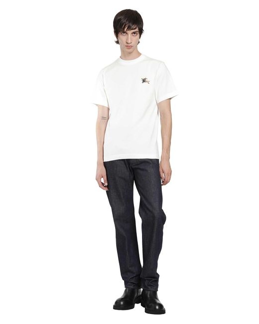 Burberry White Knight Cotton T-Shirt for men