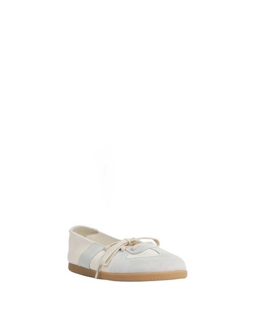 Maison Margiela White Replica Soft Laced Ballet Flats