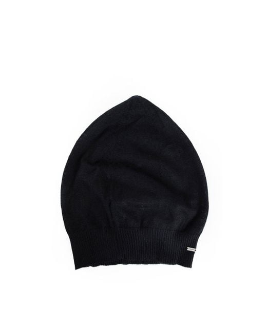 Saint Laurent Blue Ribbed Cashmere Beanie